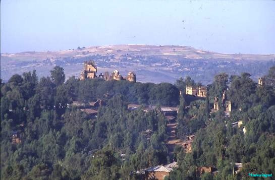 View over Fasilidas\' castle Gondar