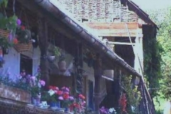 An elderly crofter's verandah and barn, near Aggtelek, Zemplen mountains, Hungary