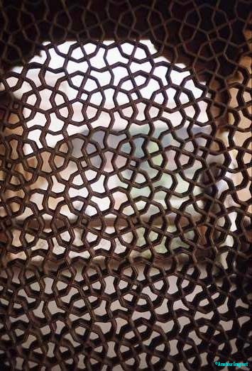 Zenana screen, behind which ladies of the palace could watch public proceedings without being seen themselves