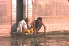 Scripture students at the Ganges waterside