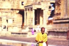 Priest going home from work