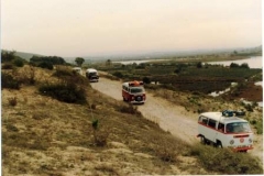 Convoy of campers