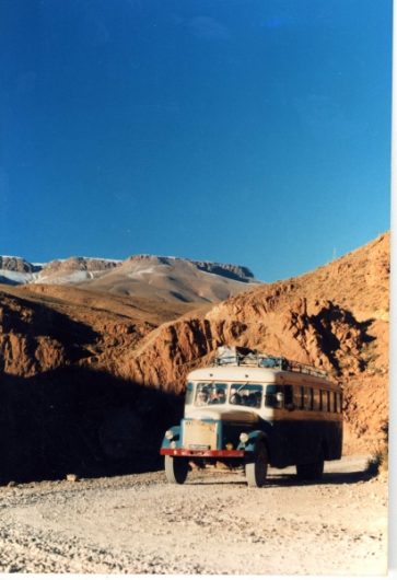 An-ancient-but-sturdy-bus-plying-the-steep-and-rocky-tracks-through-the-Atlas-mountains
